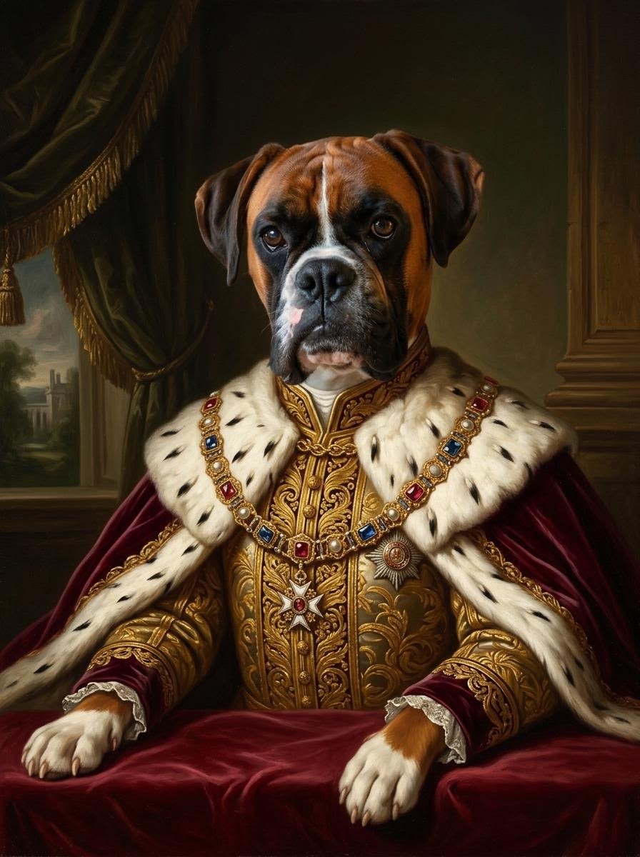 Huisdier als kunstwerk aan de muur