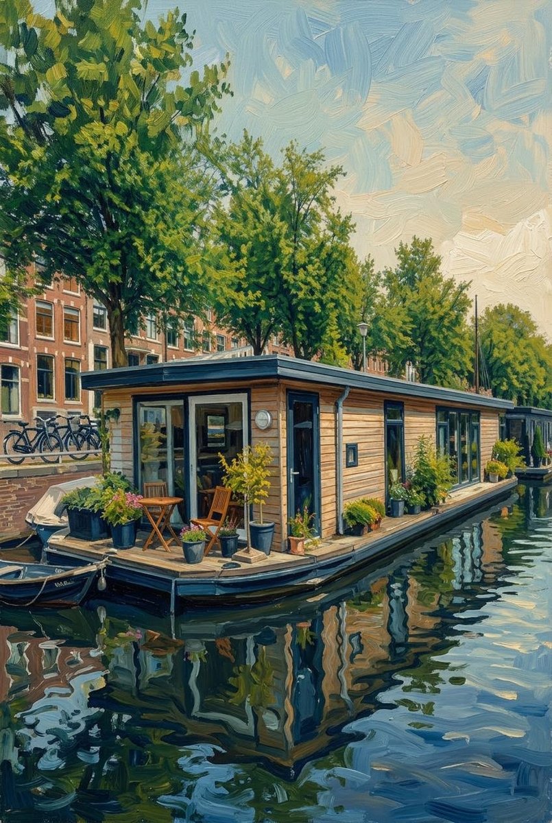 Voorbeeldwerk in stijl Van Gogh