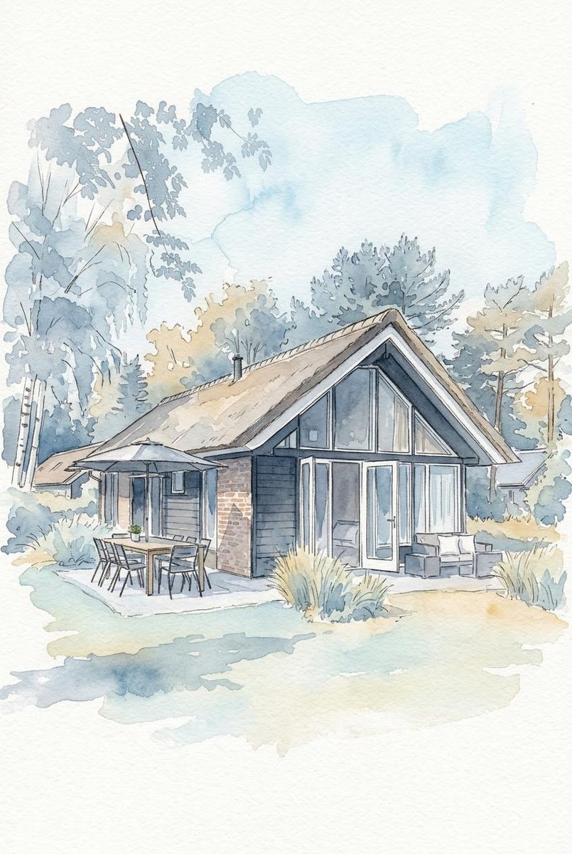 Voorbeeldwerk in stijl Waterverf